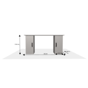 Meuble sur-mesure selon votre configuration : New_Project000 - Bureau avec caisson-Dimensions L=150 cm H=71 cm P=45 cm