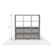 Meuble sur-mesure selon votre configuration : New_Projectfdgd - Bibliothèque/Etagère-Dimensions L=162.22 cm H=160 cm P=30 cm