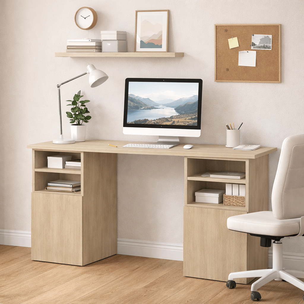 BU9-2 (1) Bureau sur mesure double caisson