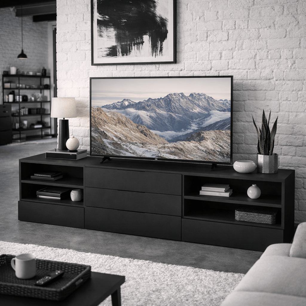 MTV9-2 (1) Meuble TV sur mesure style moderne