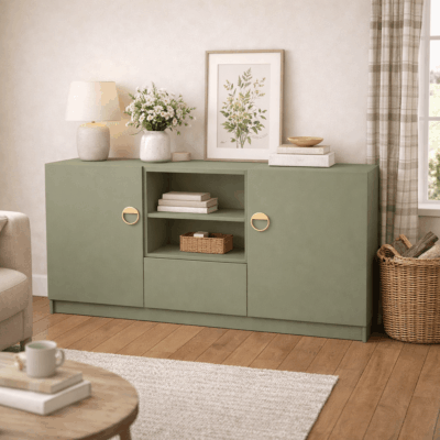 Schlichtes, maßgefertigtes Sideboard für das Wohnzimmer