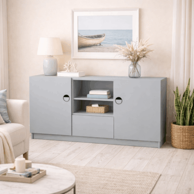 Maßgefertigtes, ergonomisches Sideboard mit Schrank