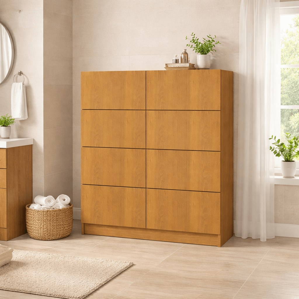 commode5-2 Commode sur mesure 8 tiroirs en bois