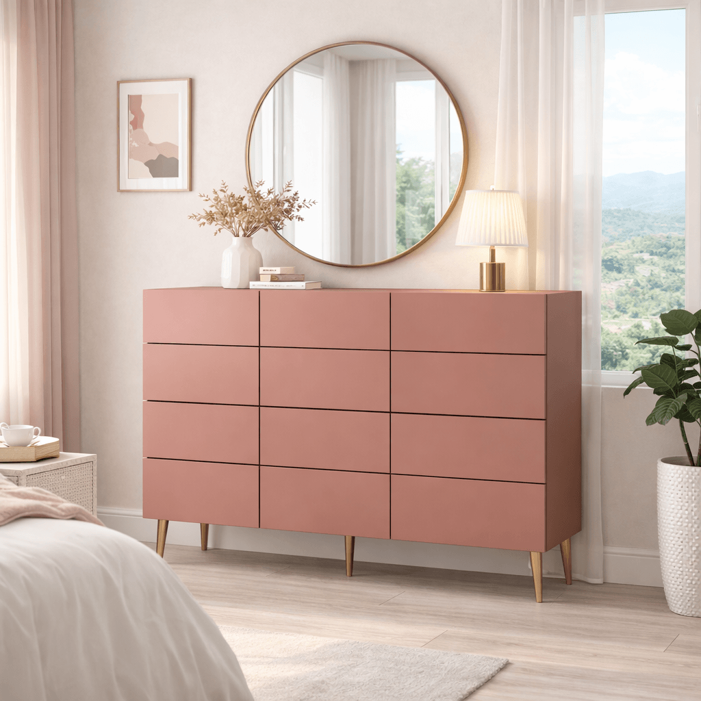 commode9-2 Commode sur mesure 9 tiroirs sur pieds