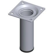 Runder Möbelfuß aus Metall - H 150 mm, Chrom