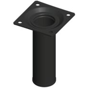 Runder Möbelfuß aus Metall - H 150 mm, Schwarz