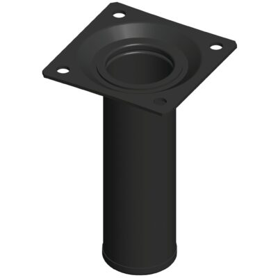 Runder Möbelfuß aus Metall - H 150 mm, Schwarz