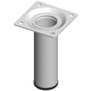 Runder Möbelfuß aus Metall - H 150 mm, Weiß