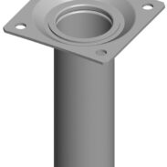 Runder Möbelfuß aus Metall - H 150 mm, Grau