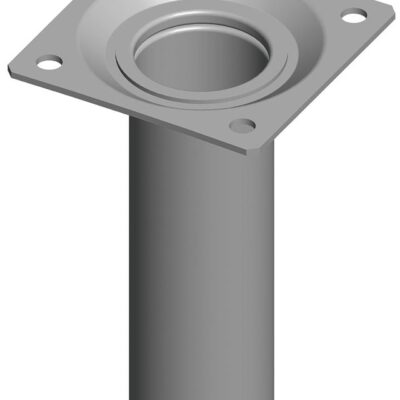 Runder Möbelfuß aus Metall - H 150 mm, Grau