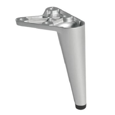 Mifos-Möbelfuß - Höhe 100 mm – 65 mm, Aluminiumgrau