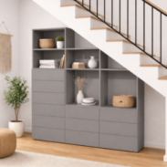 Maßgefertigter Treppenunterschrank in modernem Design