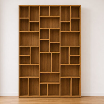 Elma-Bücherregal, ein luxuriöses Möbelstück mit architektonischem Design - Noyer élégance, 150cm