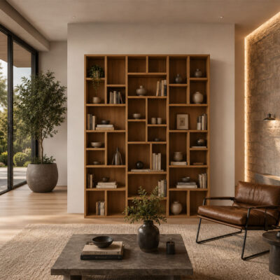 Elma-Bücherregal, ein luxuriöses Möbelstück mit architektonischem Design