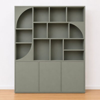 Das Sideboard Tarys – ein skulpturales Möbelstück mit zeitlosem Design - Vert aloé, 180cm