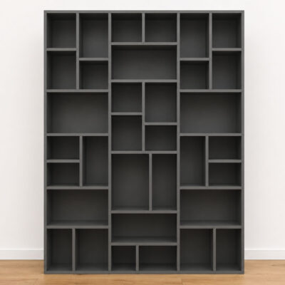 Elma-Bücherregal, ein luxuriöses Möbelstück mit architektonischem Design - Anthracite intense, 150cm