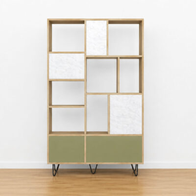 Bücherregal Oria, ein luxuriöses Möbelstück in zeitlosem Design - Nuance graphite, 120cm