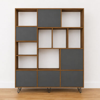 Bücherregal Oria, ein luxuriöses Möbelstück in zeitlosem Design - Nuance graphite, 150cm