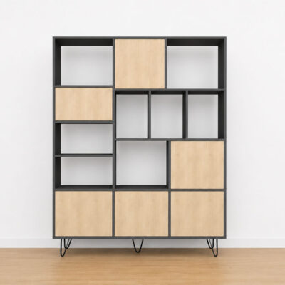Bücherregal Oria, ein luxuriöses Möbelstück in zeitlosem Design - Essence Graphite, 150cm