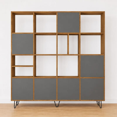 Bücherregal Oria, ein luxuriöses Möbelstück in zeitlosem Design - Nuance graphite, 180cm
