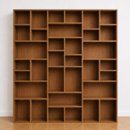 Elma-Bücherregal, ein luxuriöses Möbelstück mit architektonischem Design - Noyer élégance, 210cm