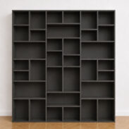 Elma-Bücherregal, ein luxuriöses Möbelstück mit architektonischem Design - Anthracite intense, 210cm
