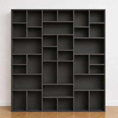Elma-Bücherregal, ein luxuriöses Möbelstück mit architektonischem Design - Anthracite intense, 210cm