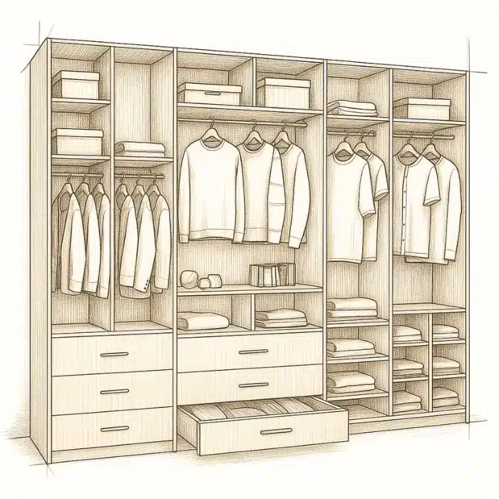 dressing sur mesure avec porte